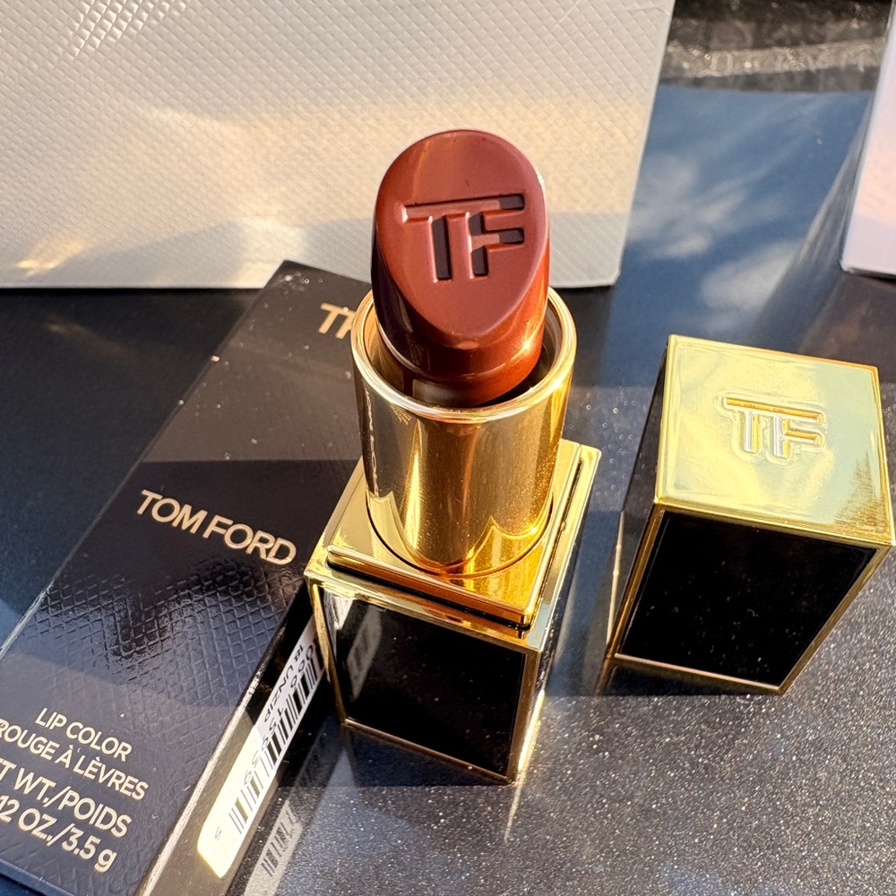 Tom Ford Lipstick in Deep Brown with Gold Accents